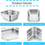 Cuenco acero inox tina cuadrada grande fregadero cocina