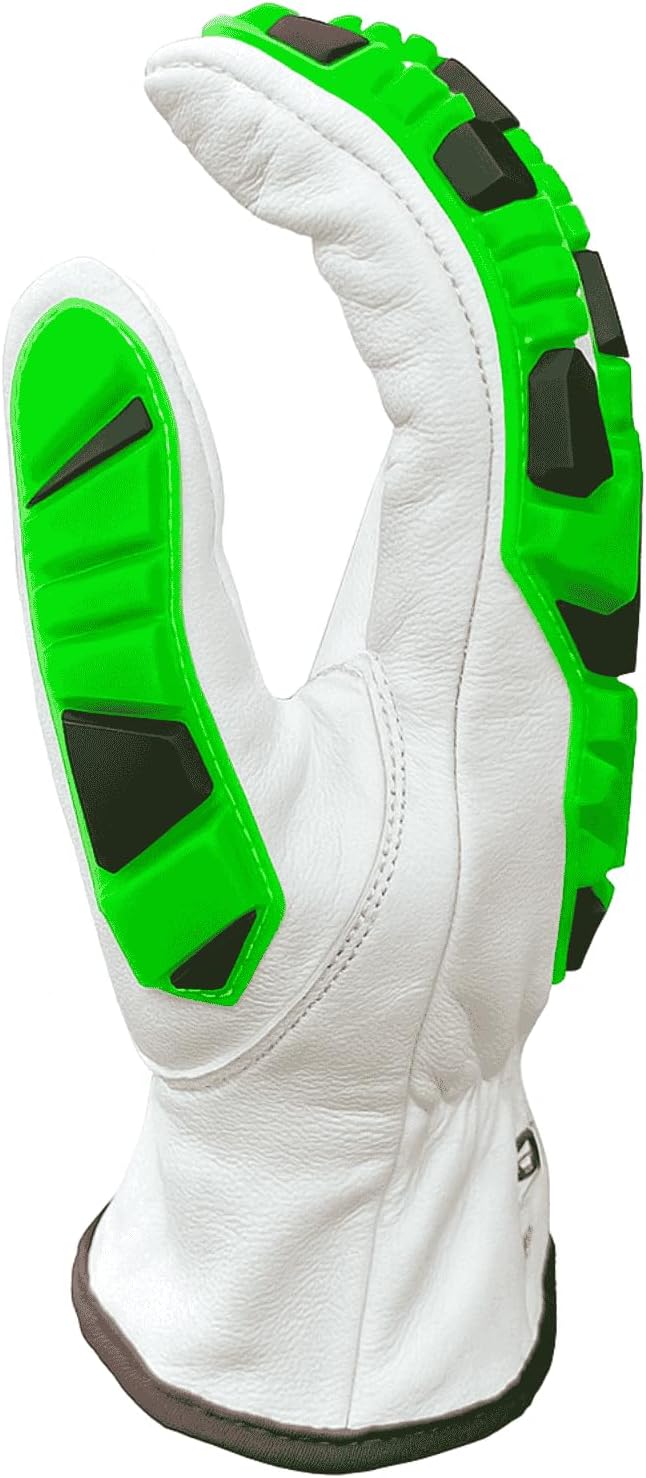 Guantes cuero cabra resistentes cortes impacto hombres