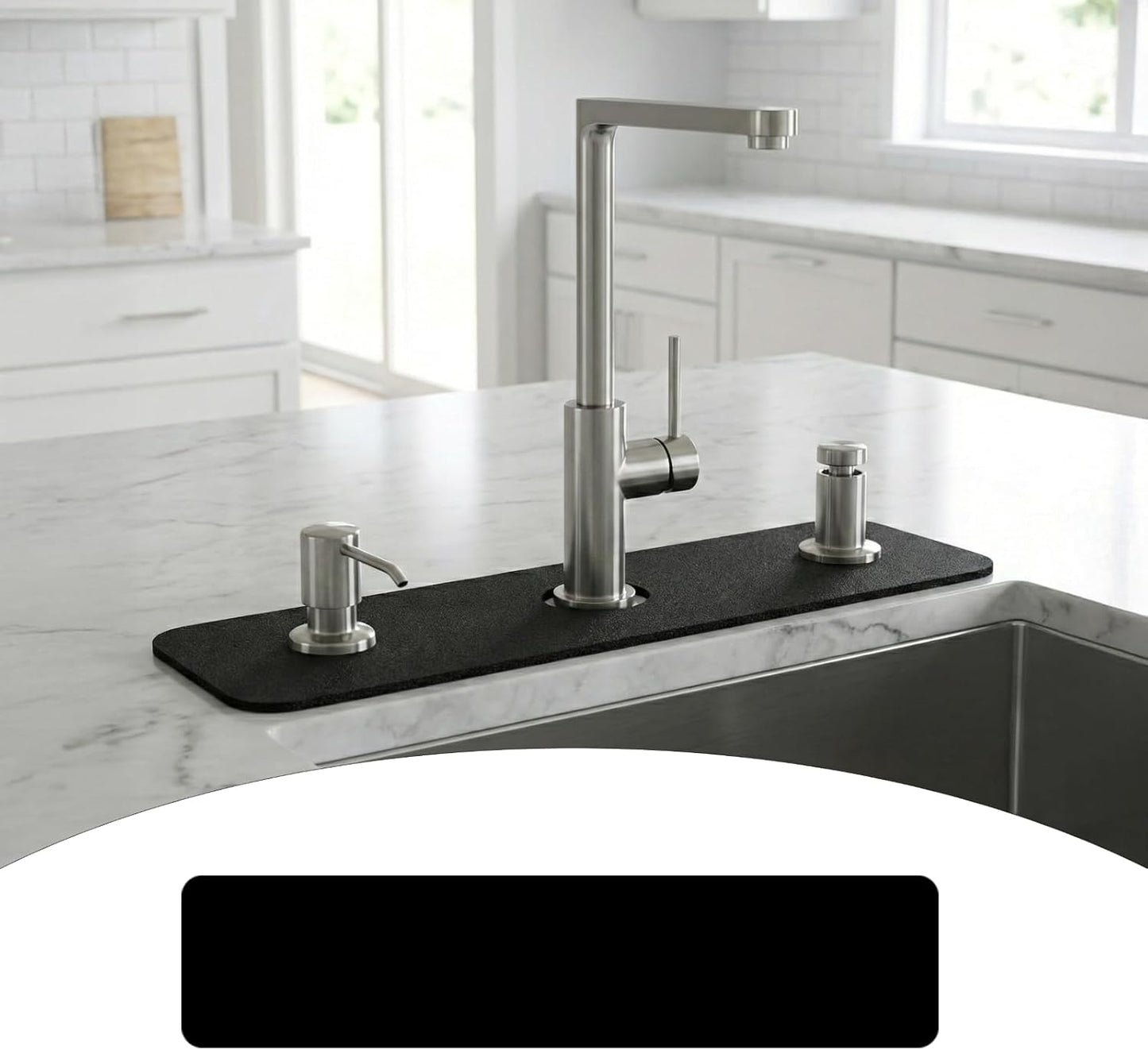 Alfombrilla para grifo cocina 24x5.5pulg protector borde y encimera