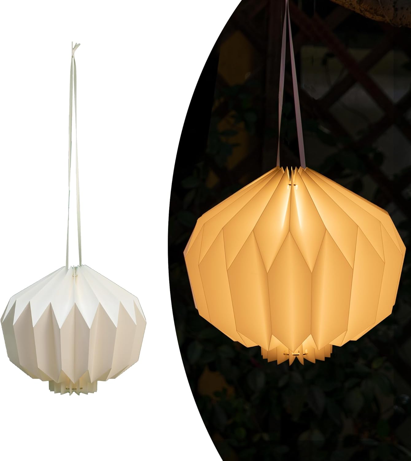Farol papel exterior con pilas luz decorativa impermeable