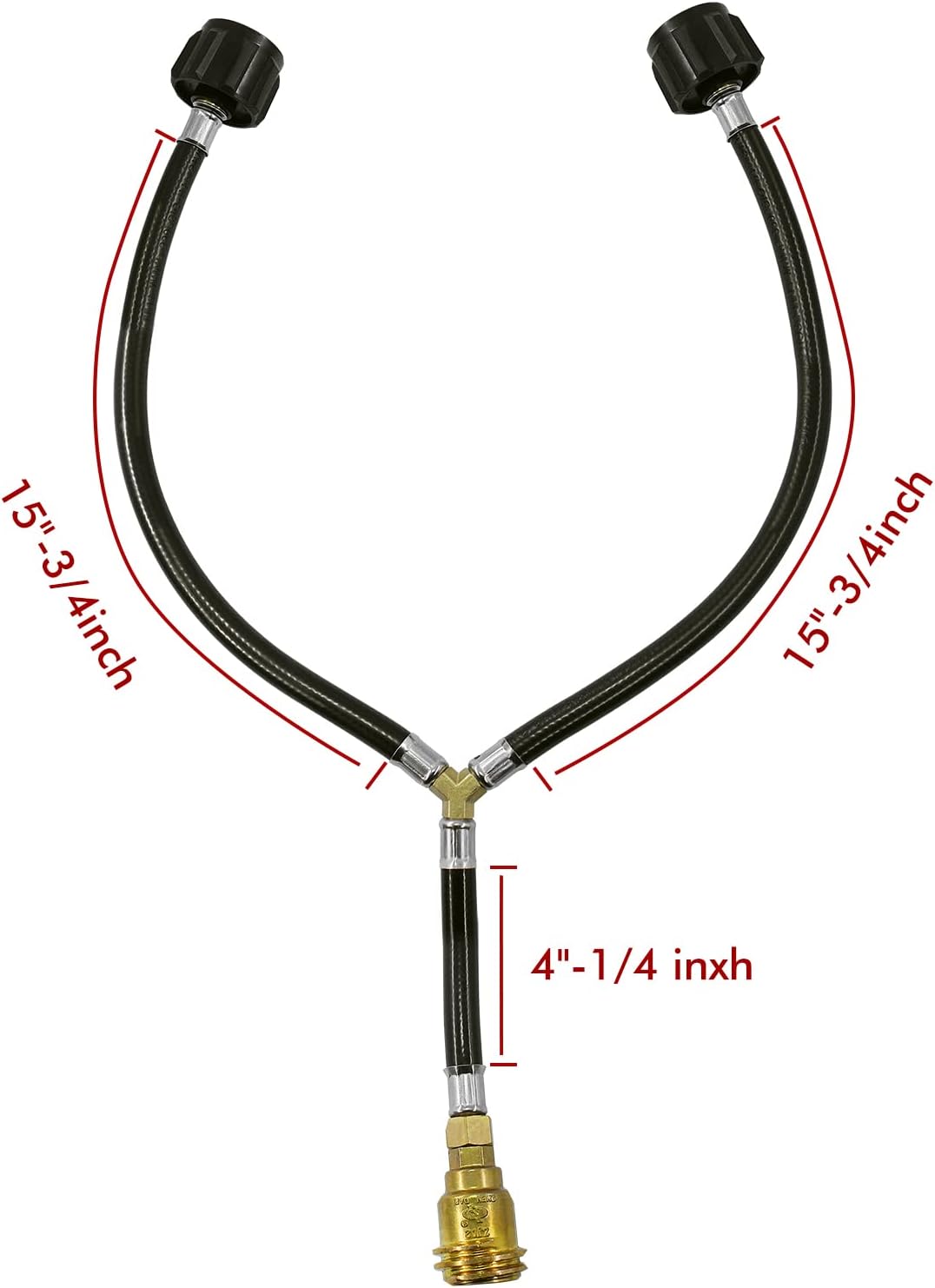 Adaptador manguera en Y propano tanque doble 5-20 lb