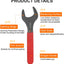 Llave extremo abierto 1.535pulg en forma U 15grados vástago rojo