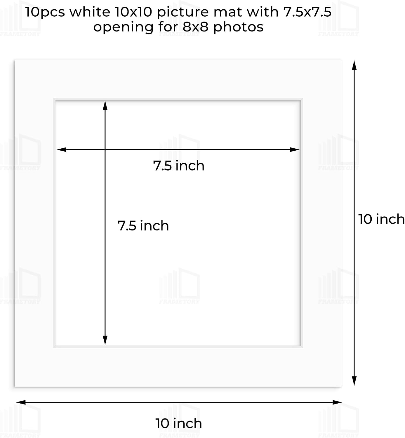 Tapete fotos 10x10 con borde biselado 7.5x7.5