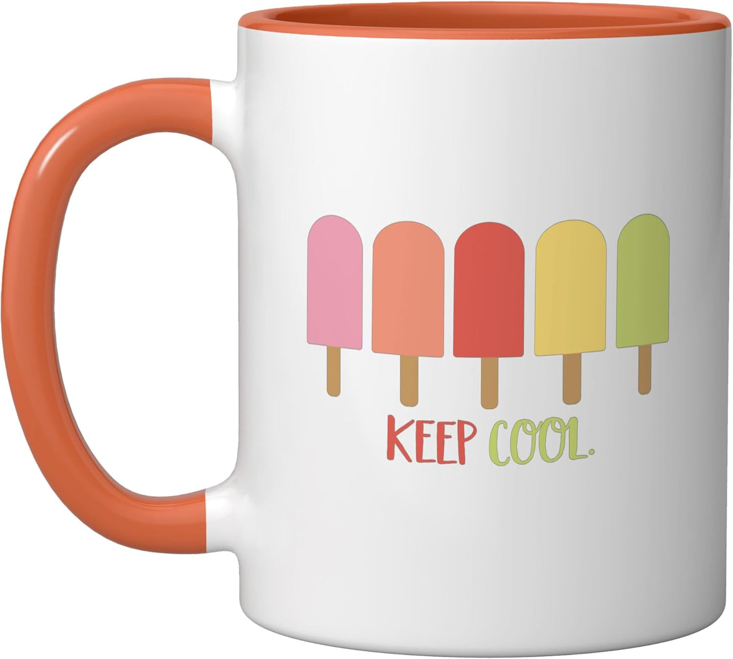 Taza Cerámica para Helados con Popi Naranja/Blanco