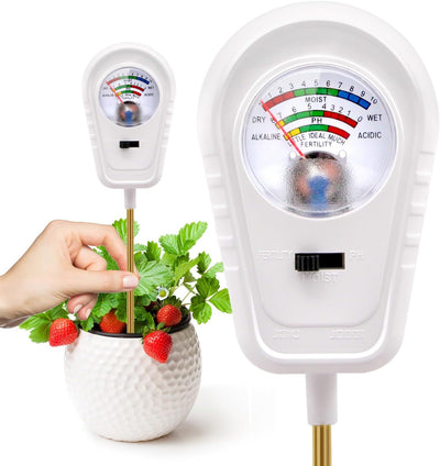 Kit prueba suelo 3en1 medidor pH humedad fertilidad jardín