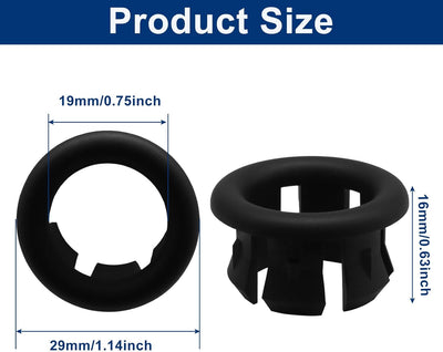 2 Anillos Desbordamiento Fregadero Cubierta Universal Negro