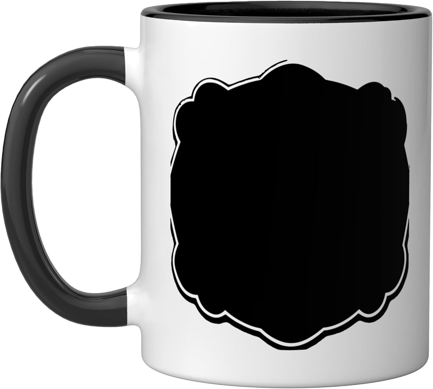 Taza cerámica para bebé tortuga lagarto negro/blanco
