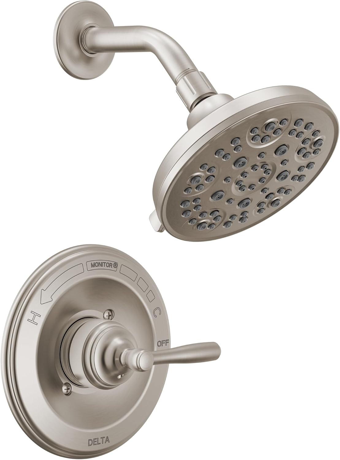 Juego grifo ducha 5 ajustes acero inox