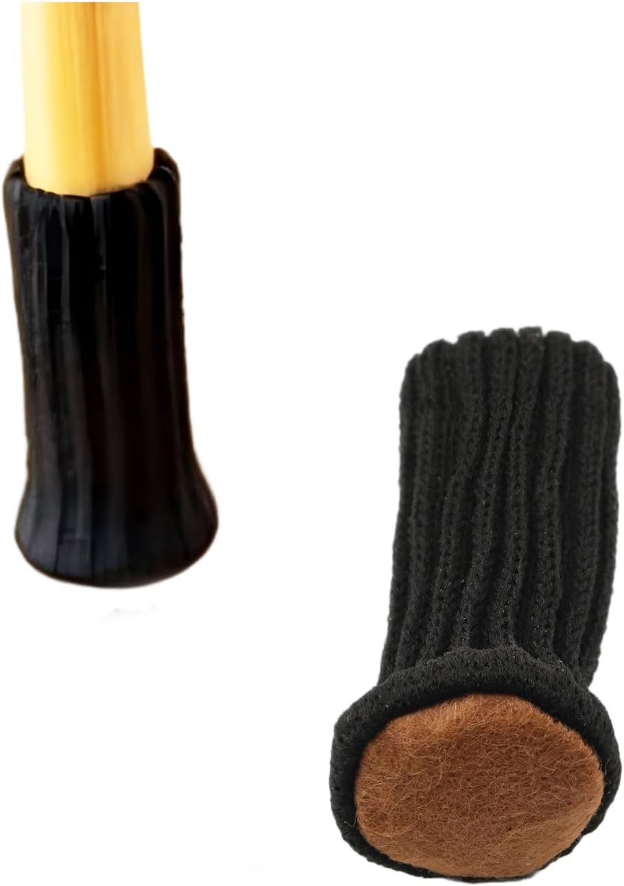 Protectores patas silla doble capa antideslizante negro