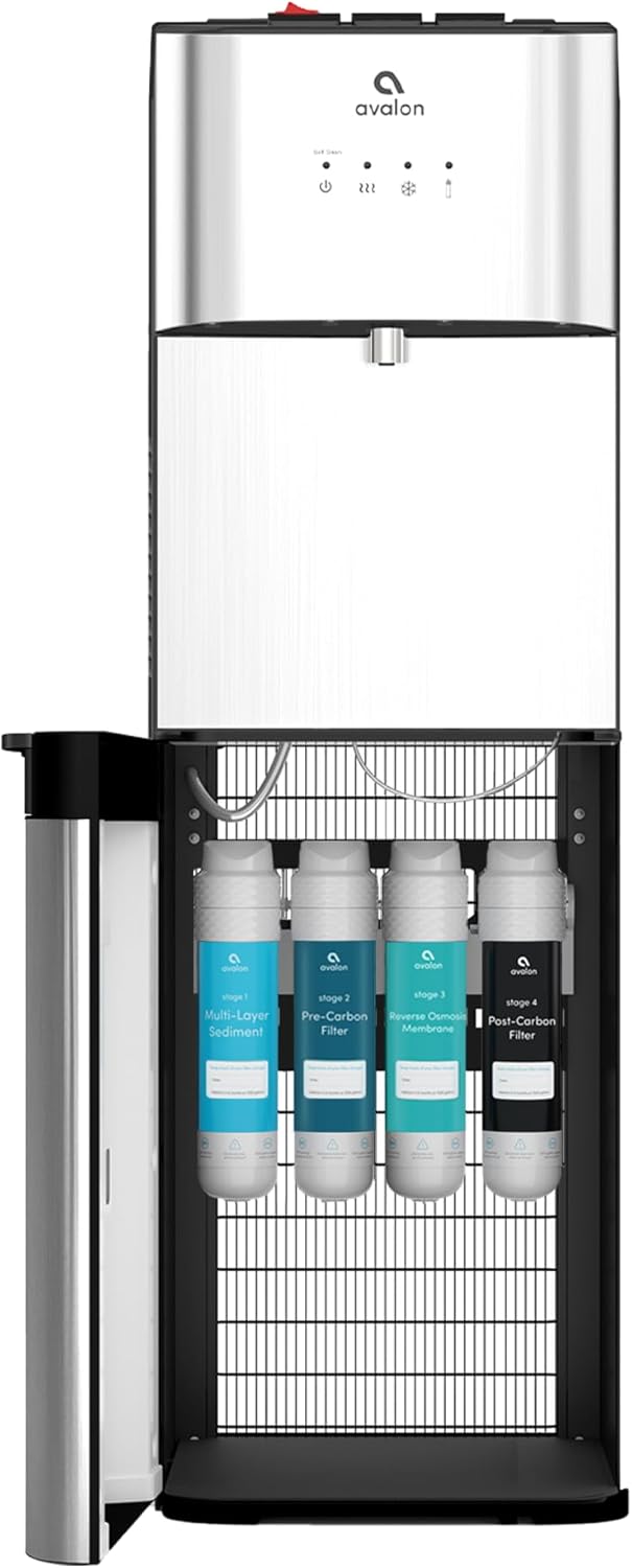 Dispensador agua autolimpiante acero inox 2 ajustes temp