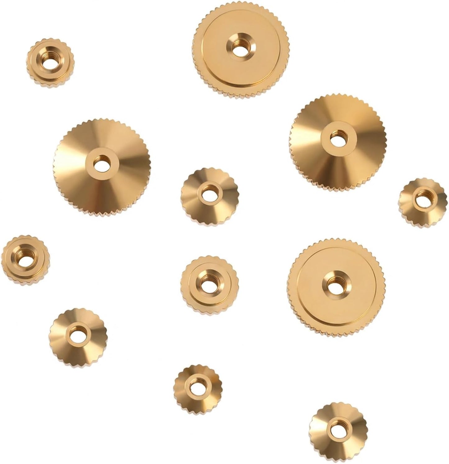 Set 12 tuercas latón para reparar relojes de repisa