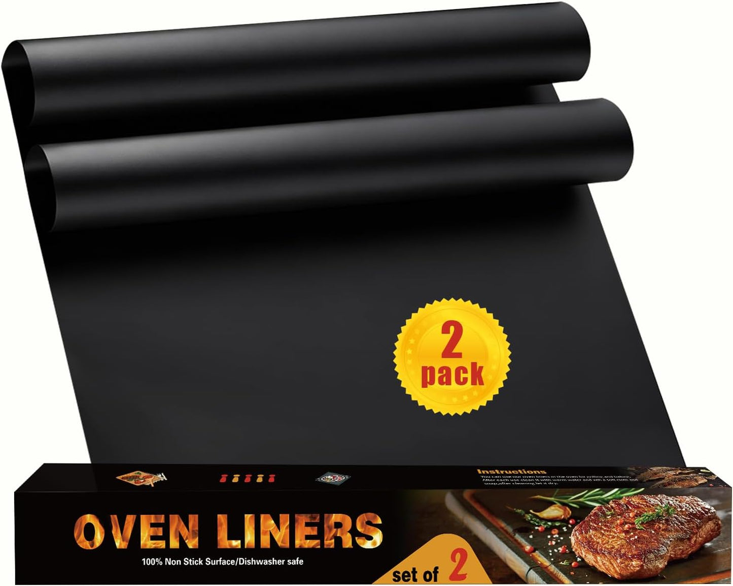 2 Protectores horno 16.25x23pulg antiadherentes