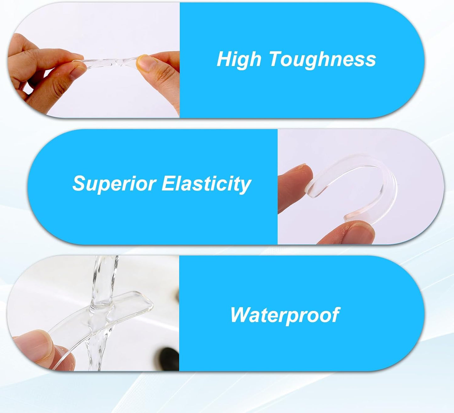 40 Pzas Parachoques Silicona Transparente Autoadhesivos