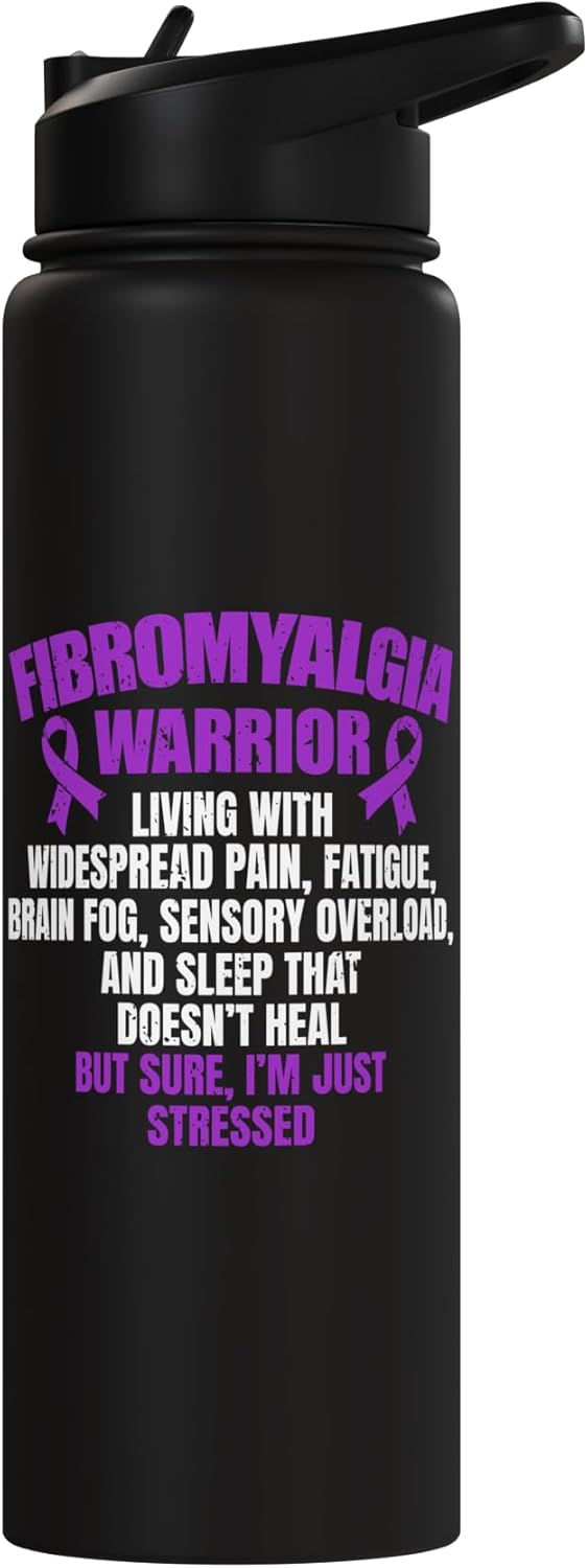 Botella de agua acero inoxidable aislada para fibromialgia