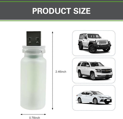 Lámpara nocturna USB vidrio esmerilado luz regulable verde