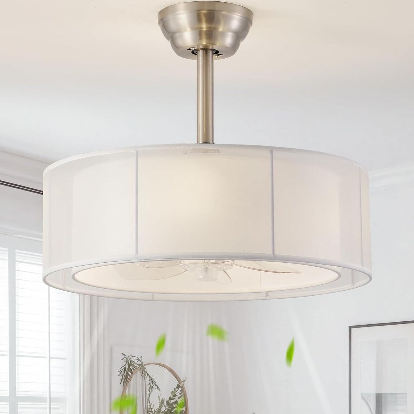 Fan techo con luz control remoto 6 velocidades estilo boho