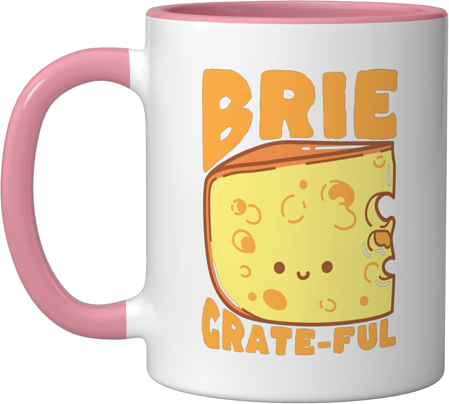 Taza Cerámica Brie Grate-ful Rosa/Blanca