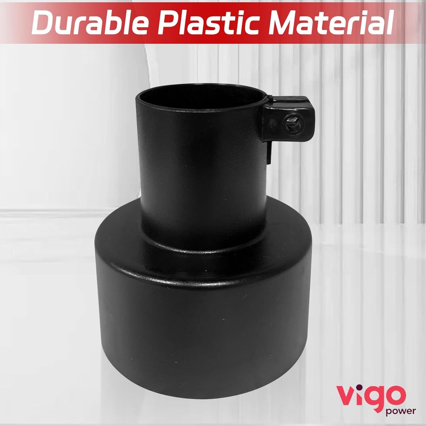 Adaptador manguera polvo 2-1/4 a 4 pulg con sujeción