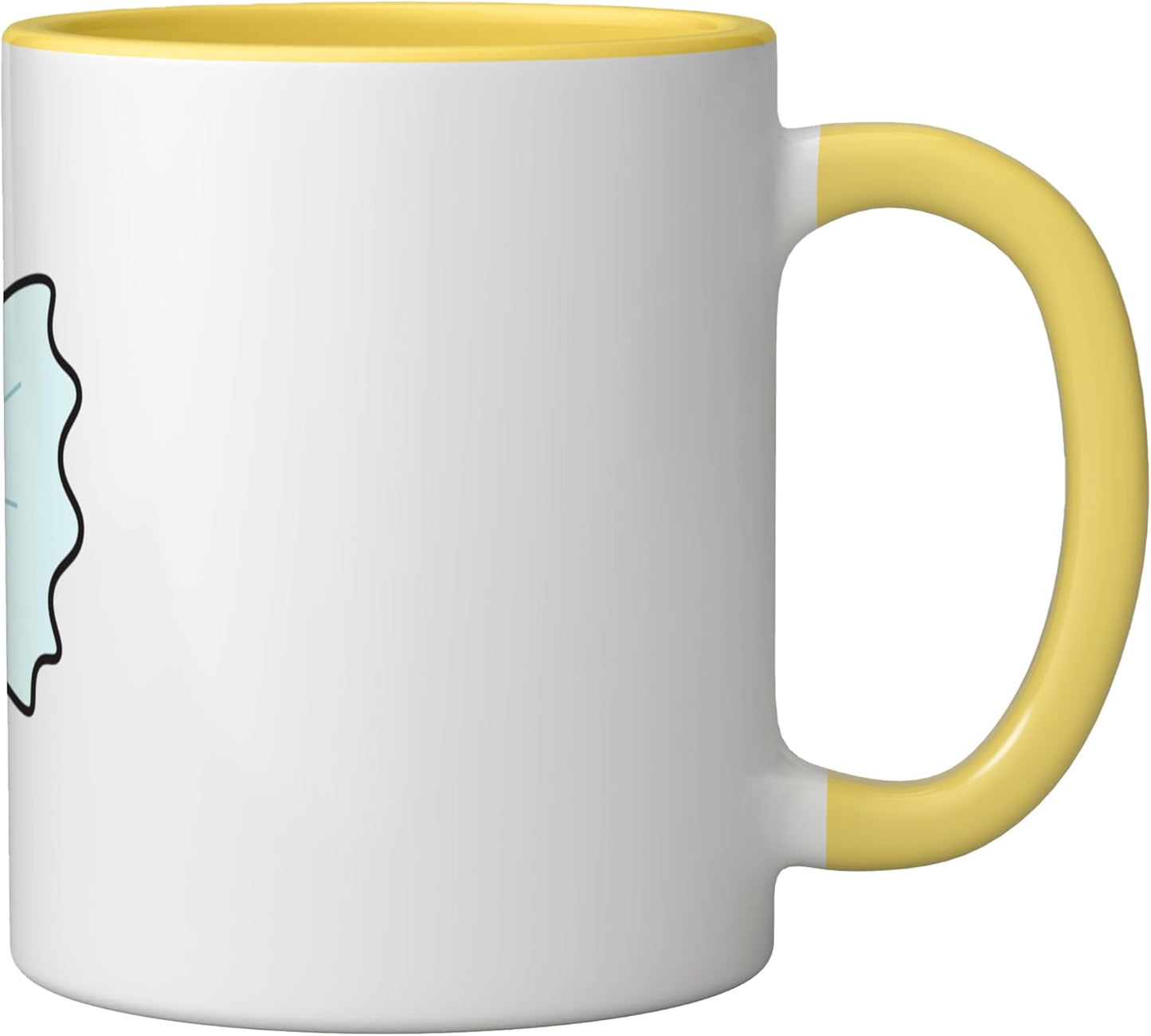 Taza Cerámica Amarillo/Blanco