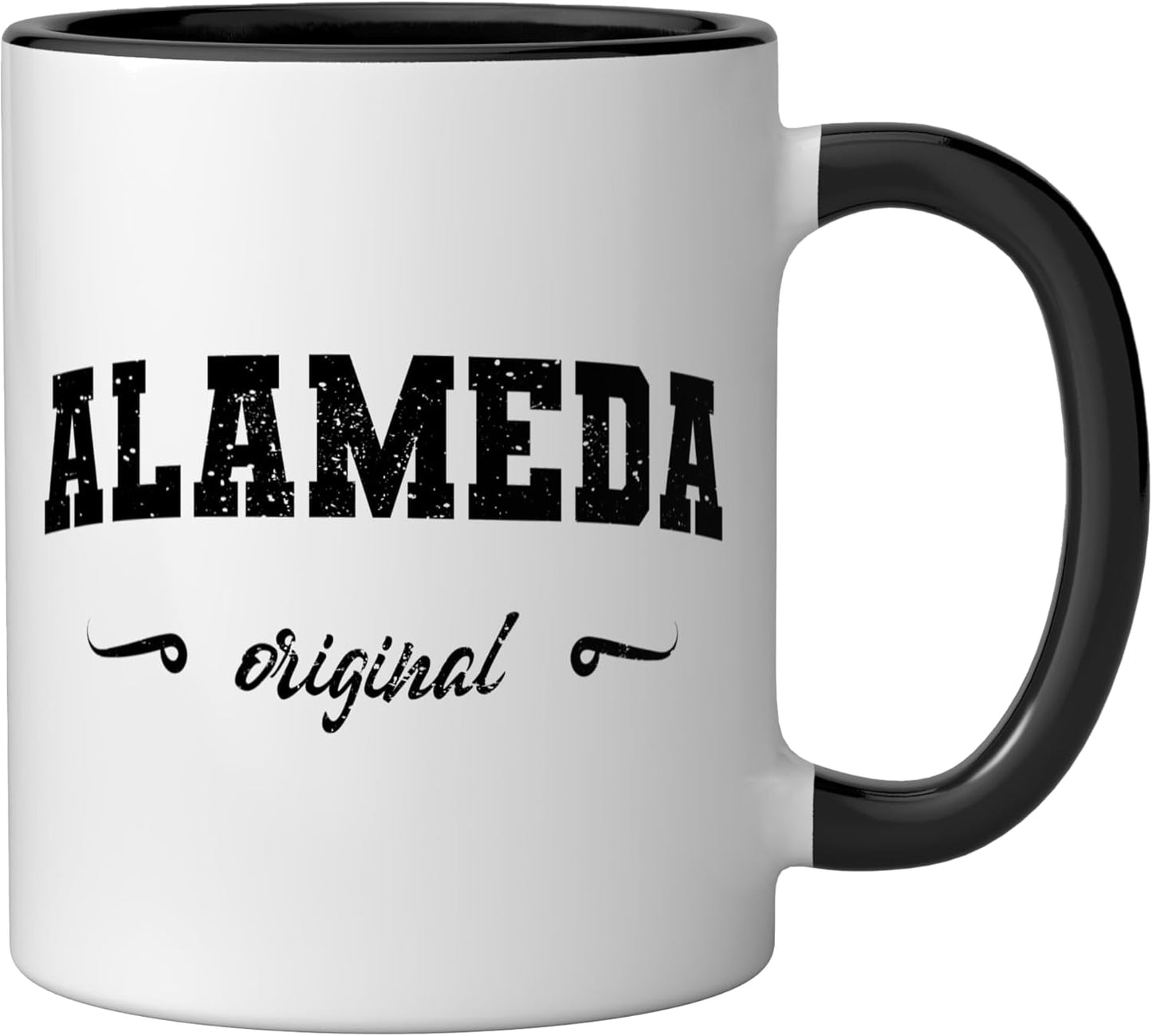 Taza Cerámica Alameda Original Negro/Blanco