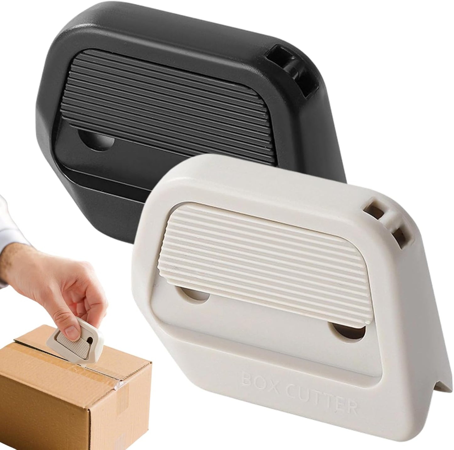 2 Pzas Cortador Magnético Cajas Retráctil Hogar Oficina