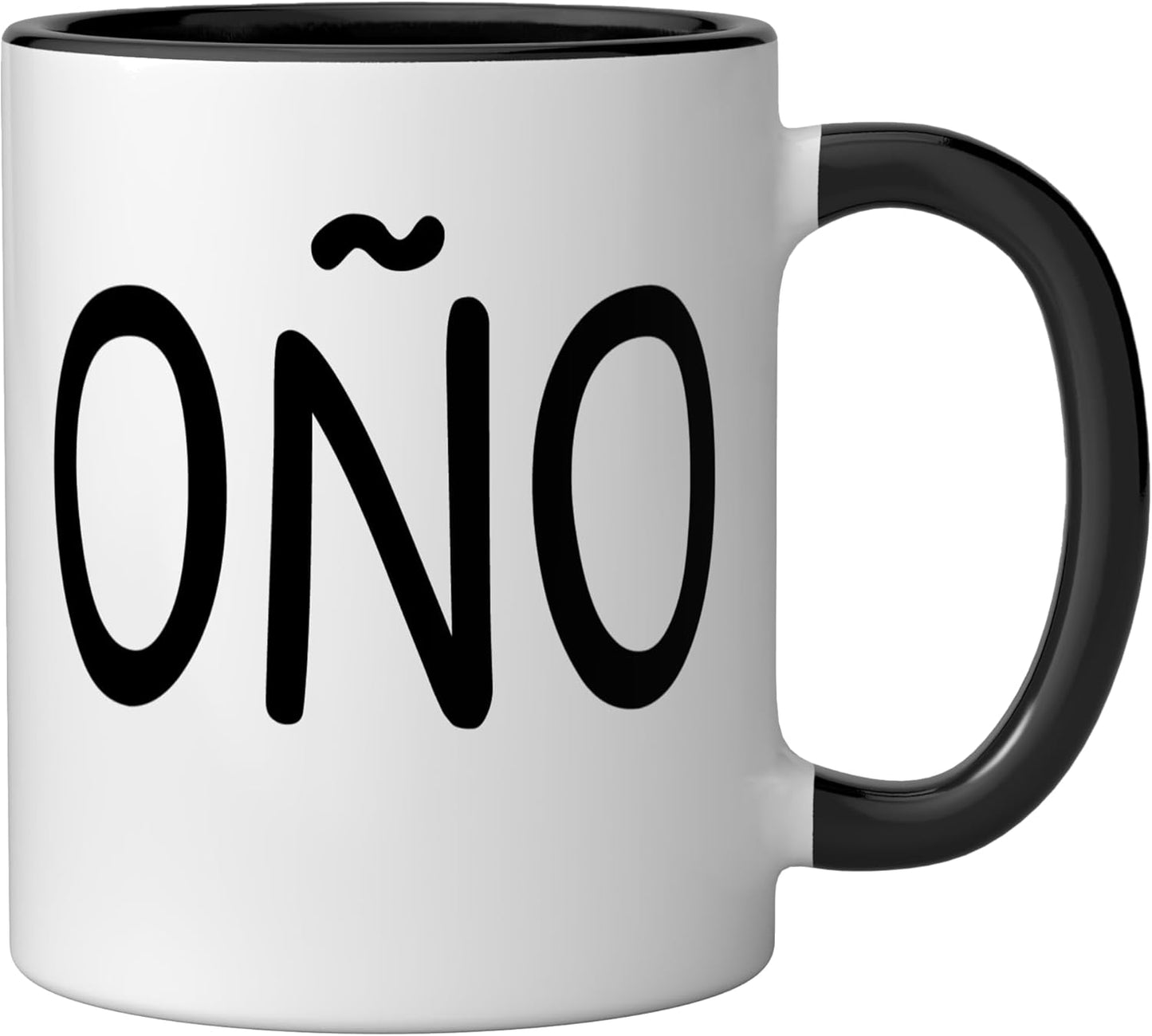 Taza cerámica divertida en negro y blanco