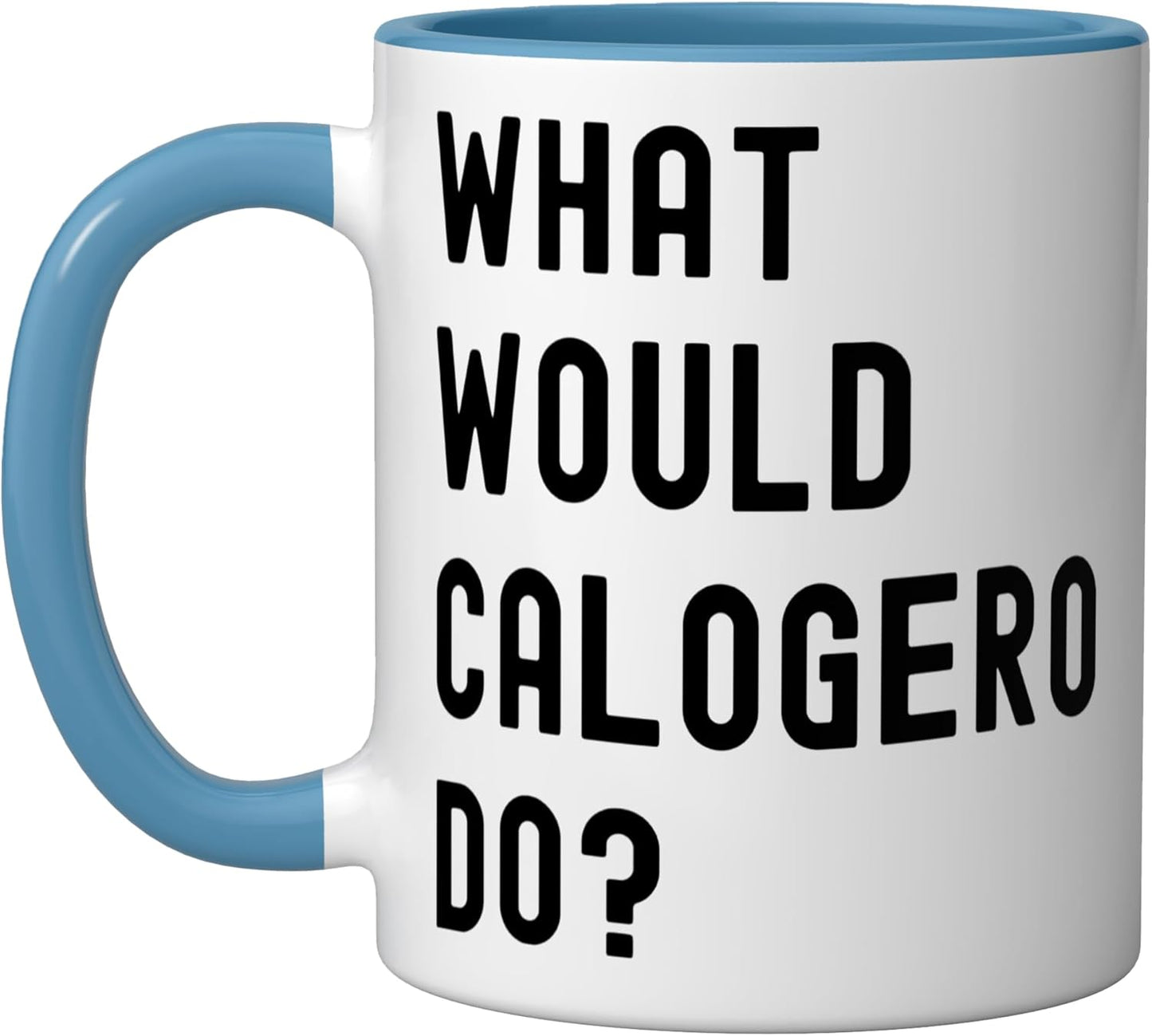 Taza cerámica What Would Calogero Do Azul/Blanco