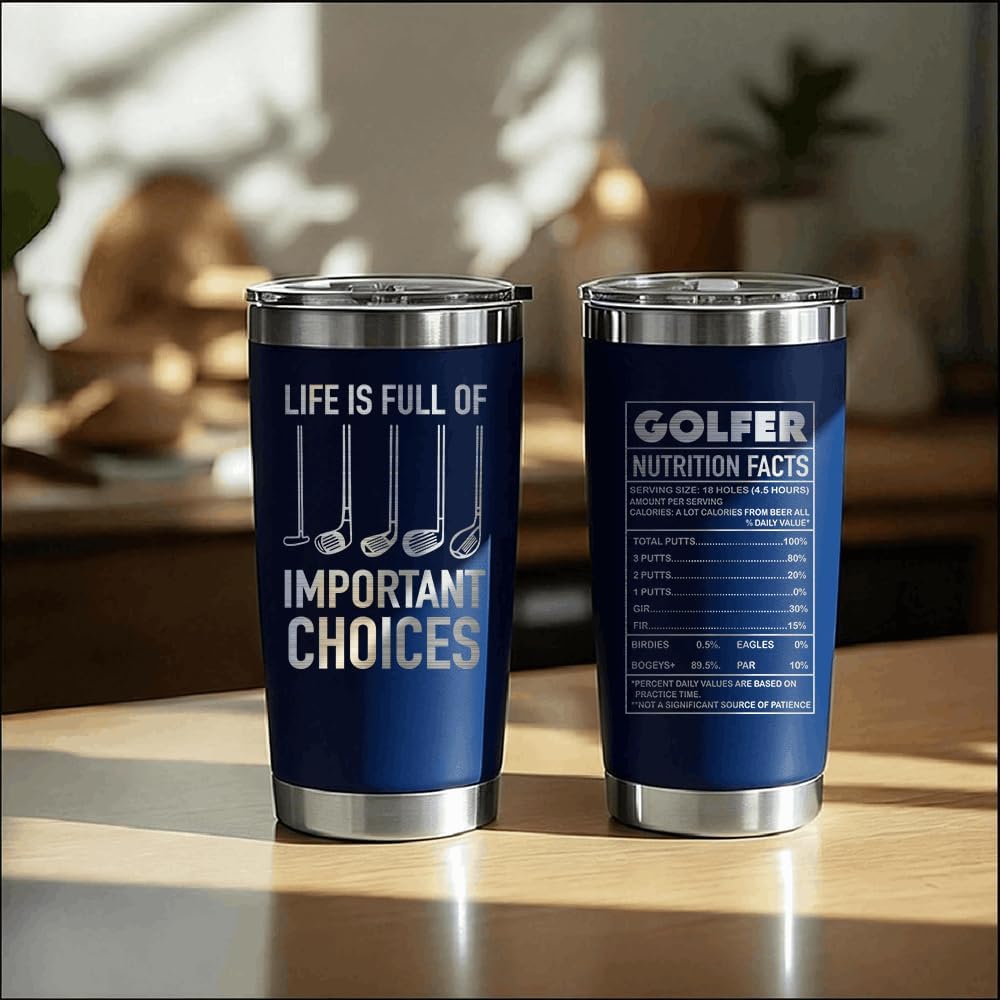Vaso regalo de golf para hombres y papá 20 oz