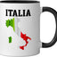 Taza cerámica Italia Italo Herencia Negro/Blanco