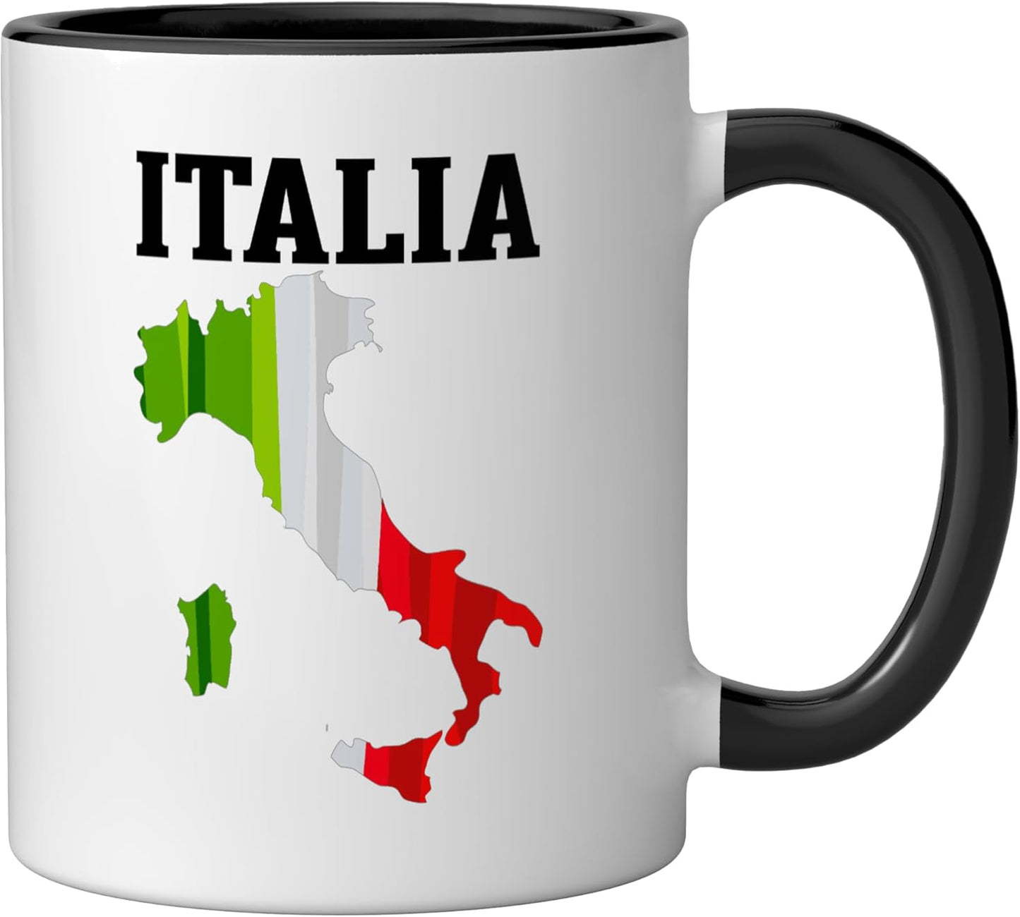 Taza cerámica Italia Italo Herencia Negro/Blanco