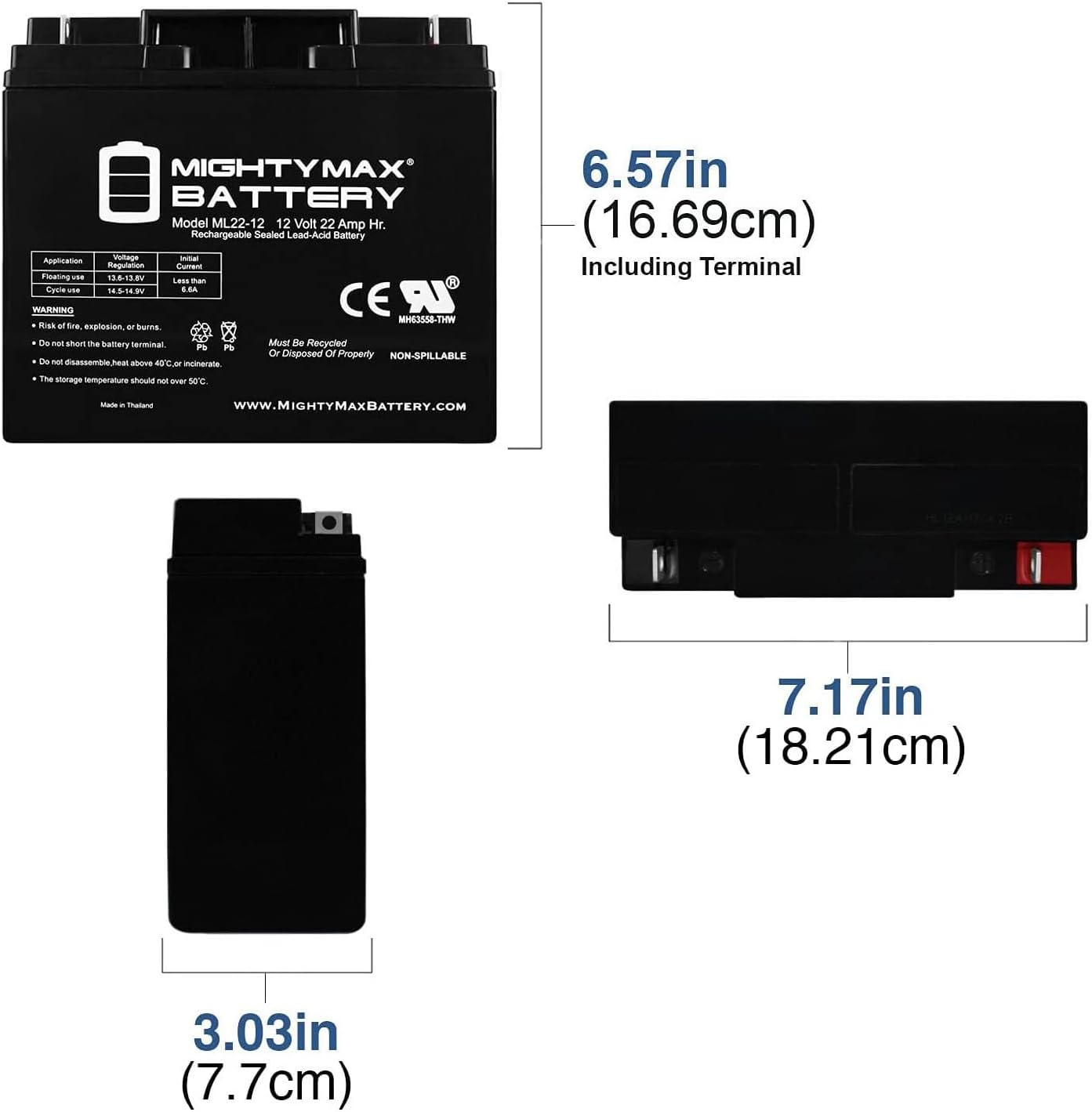 Batería SLA 12V 22AH para JumpStarter Matco PS2200JS