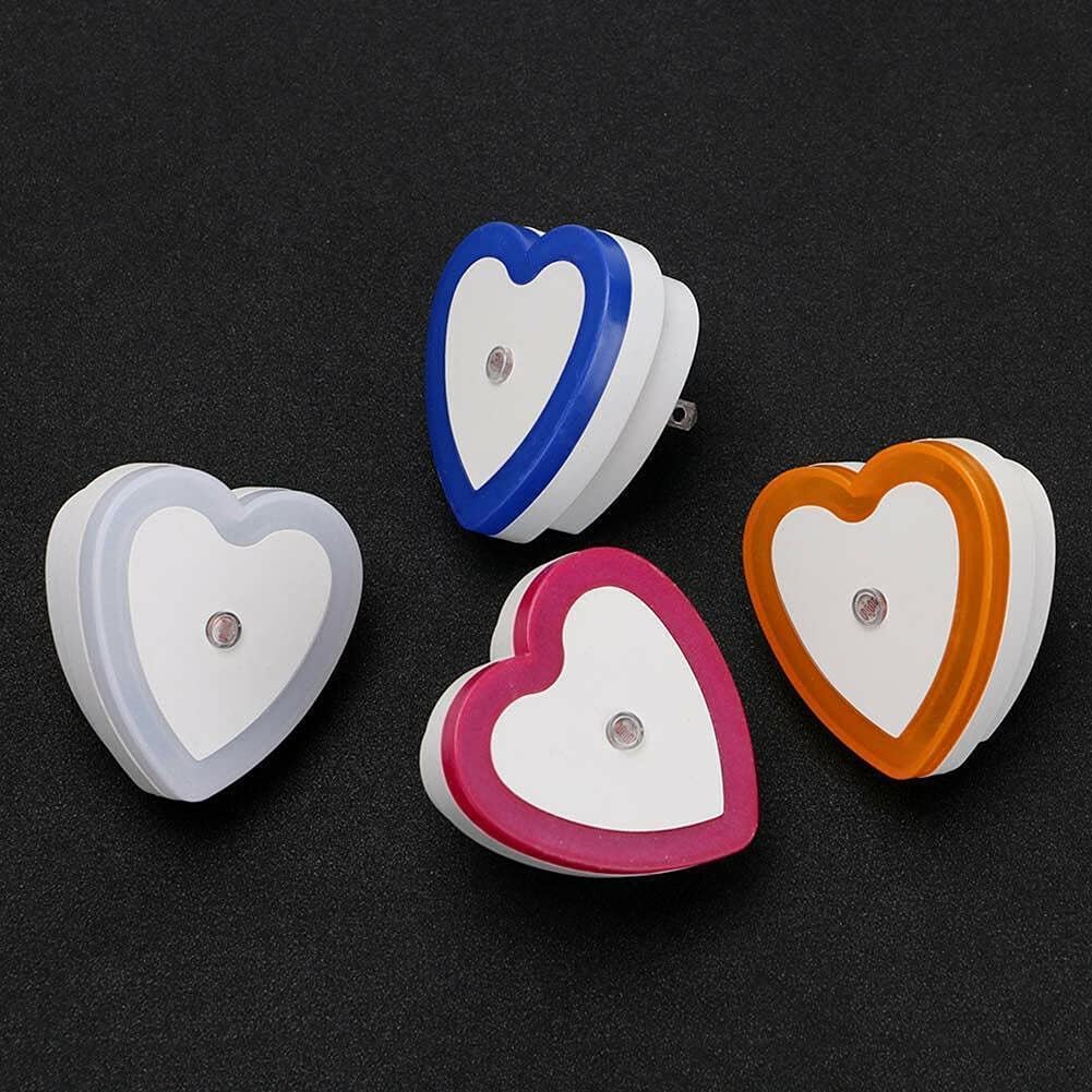 Luz Nocturna LED Corazón Sensor Automático Pared Dormitorio