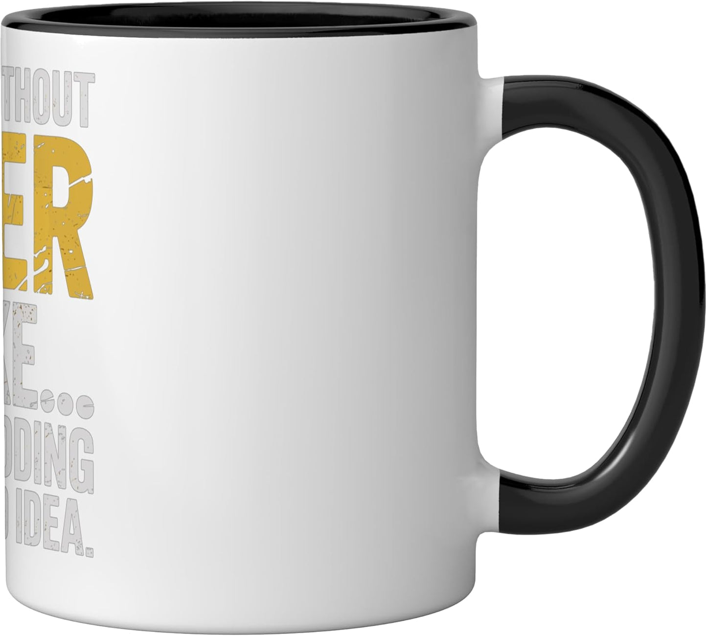 Taza Cerámica Broma Sin Cerveza Negro/Blanco