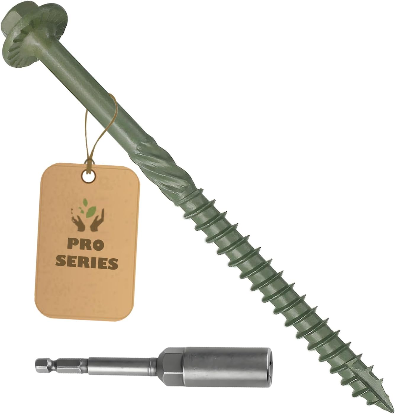 Tornillos #14 x 5pulg s madera revestimiento verde resiste oxido