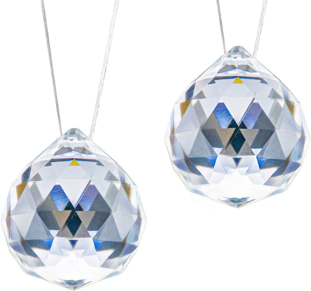 20 Atrapasoles Arcoíris Colgantes 1.57pulg Cristal Decoración Boda