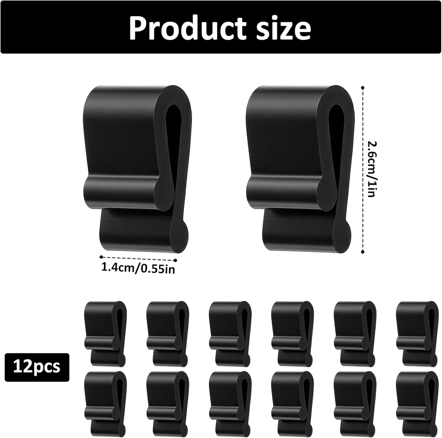 12 Clips Protectores Tapa Horno Holandés Silicona Negra