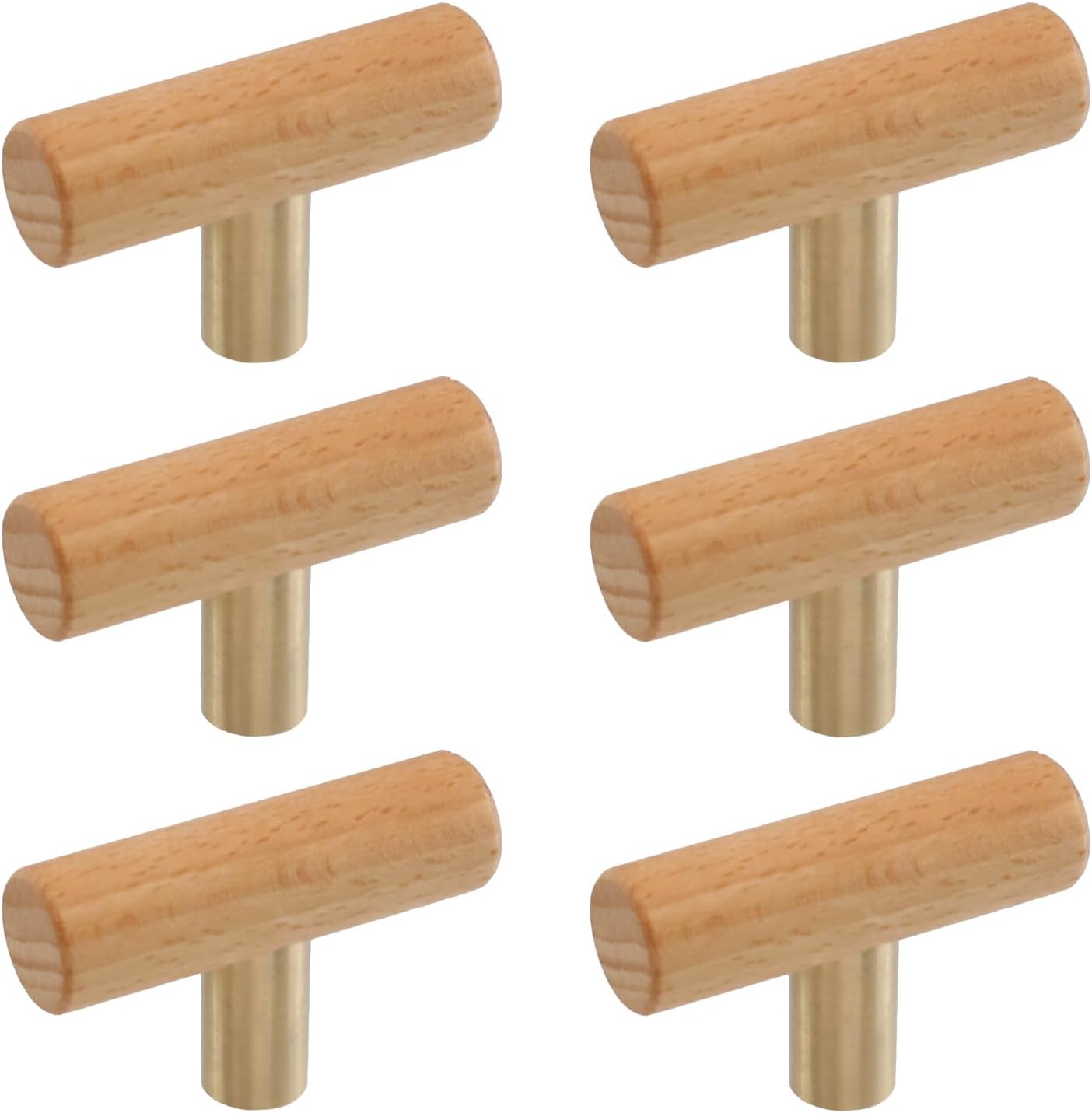 Manijas de haya para puertas cocina armario set 6