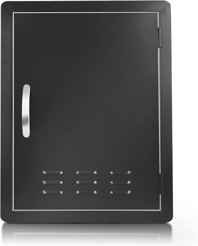 Puerta cocina barbacoa acero negro 17x24pulg