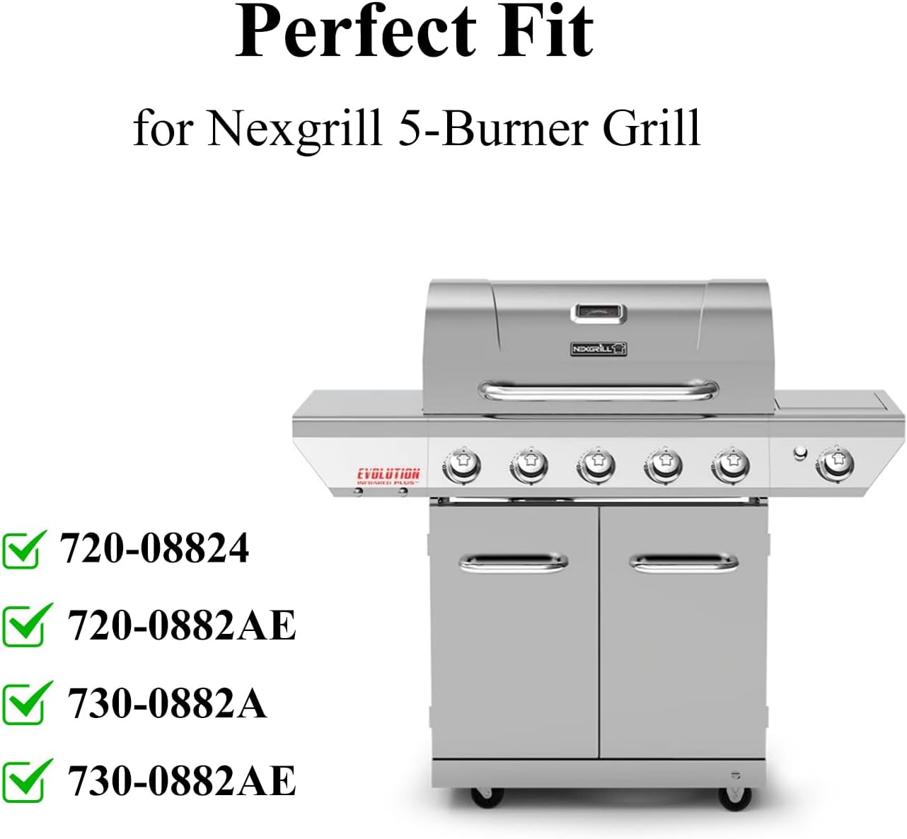 Piezas parrilla Nexgrill acero inox 16.9x28.7pulg