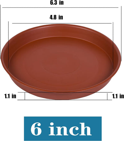 6 Pzas Platillos Planta 4-16pulg Bandeja Goteo Resistente