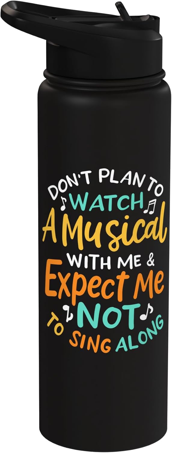 Bottella de agua aislada musical para teatro con acero inoxidable