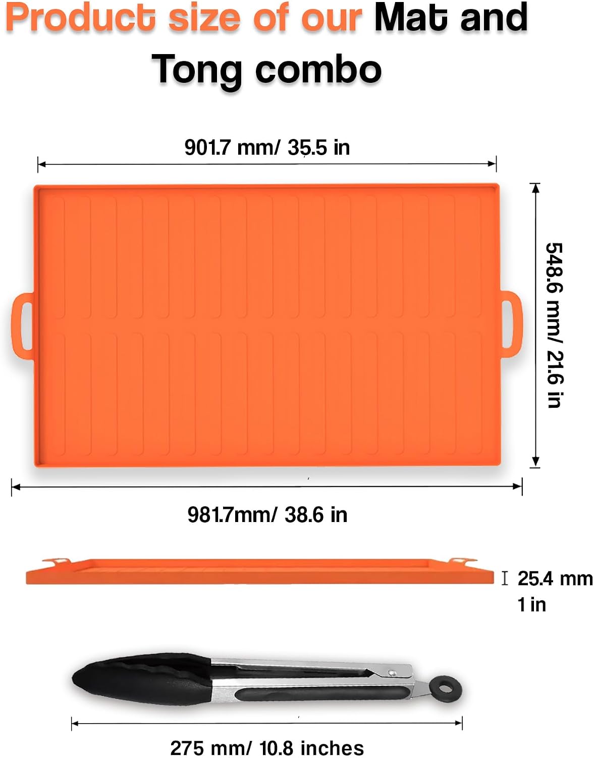 Funda silicona parrilla Blackstone 36pulg con pinzas