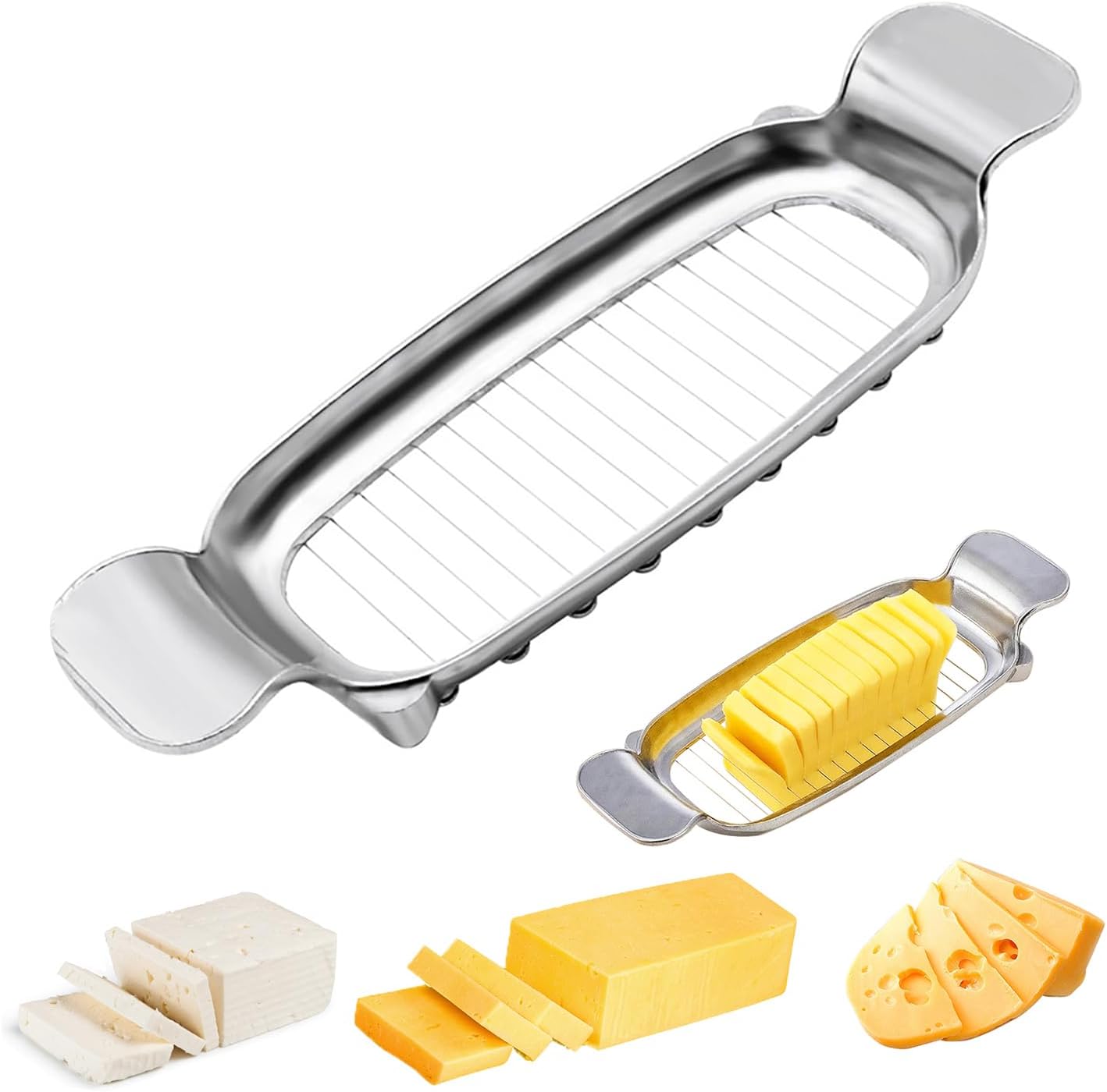 Cortador de mantequilla y queso de acero inoxidable multiuso