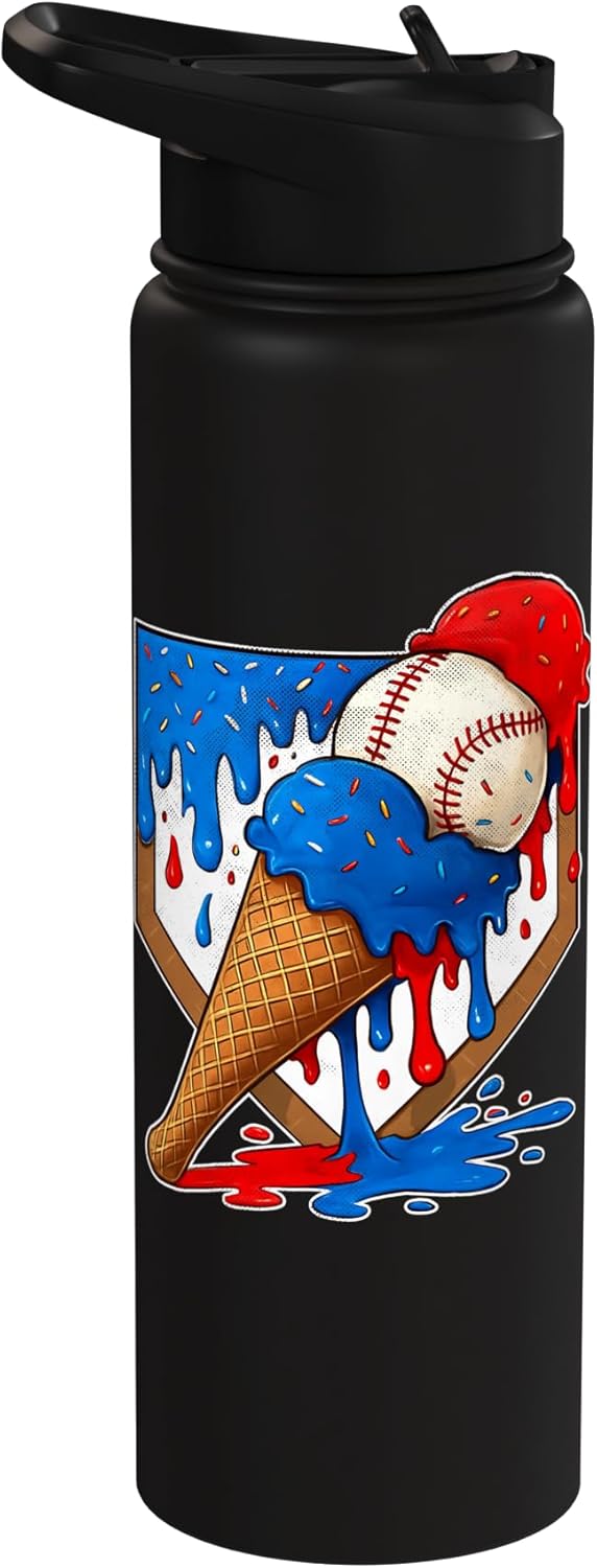 Botella agua acero inox niños helado béisbol
