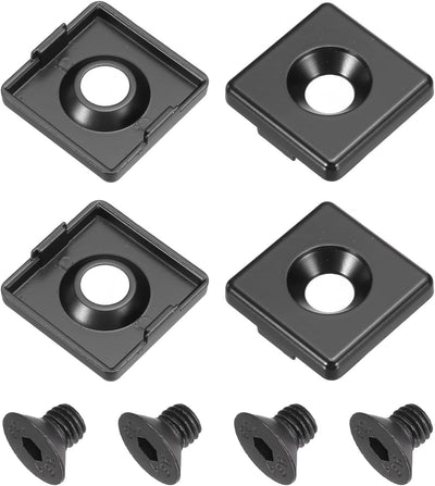 4 Pzas Ranura T Aluminio Extrusión 0.374pulg Agujero Negro