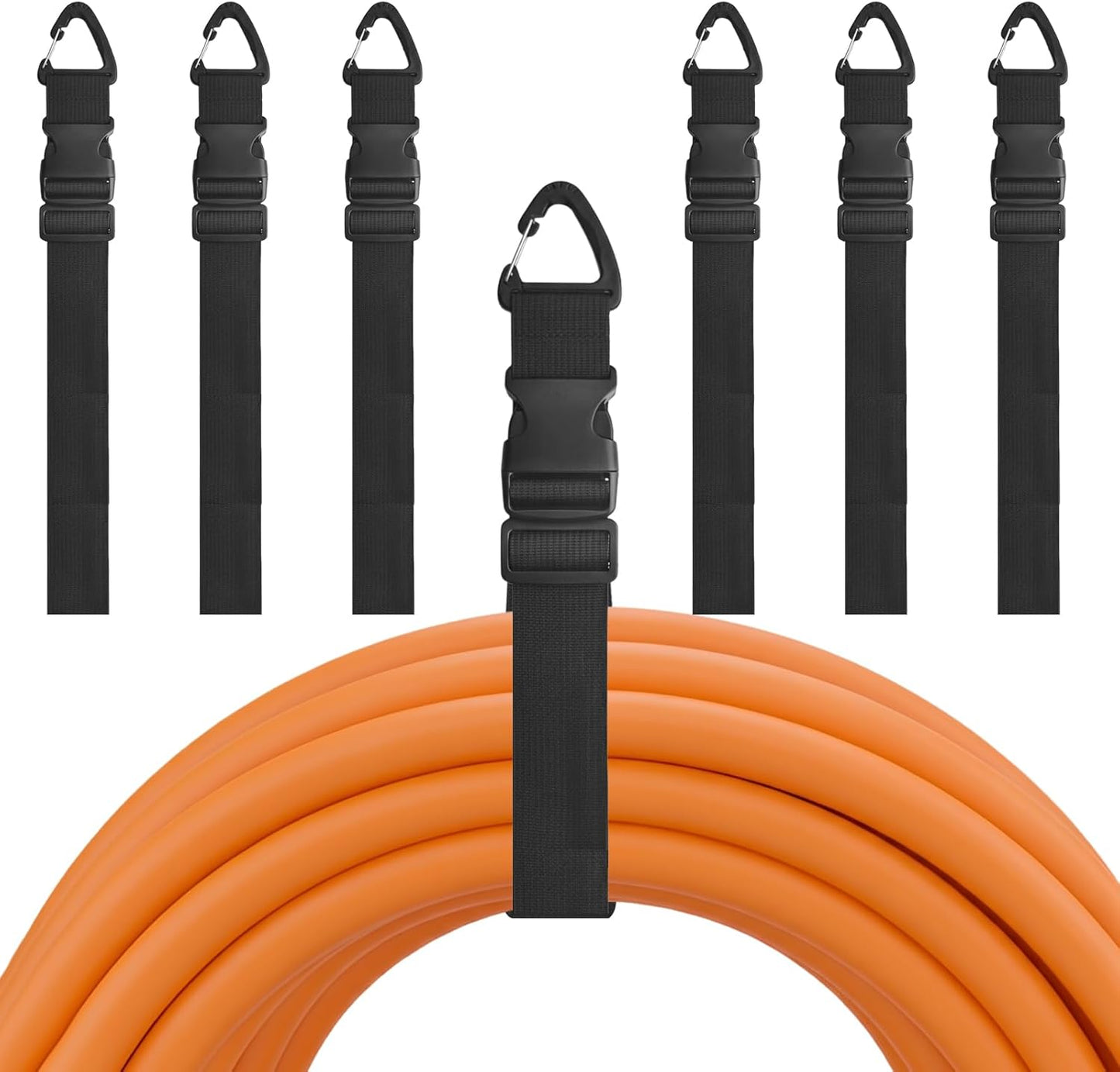 7 Organizadores Cables Resistentes 25.59pulg Capacidad 98lb