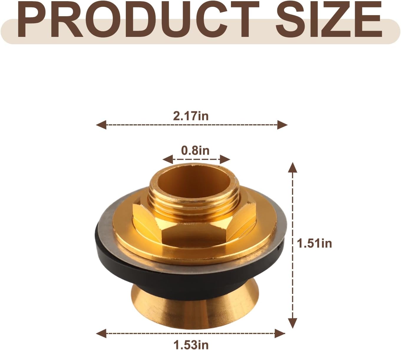 Spud armario bronce comp 1x3/4 pulg