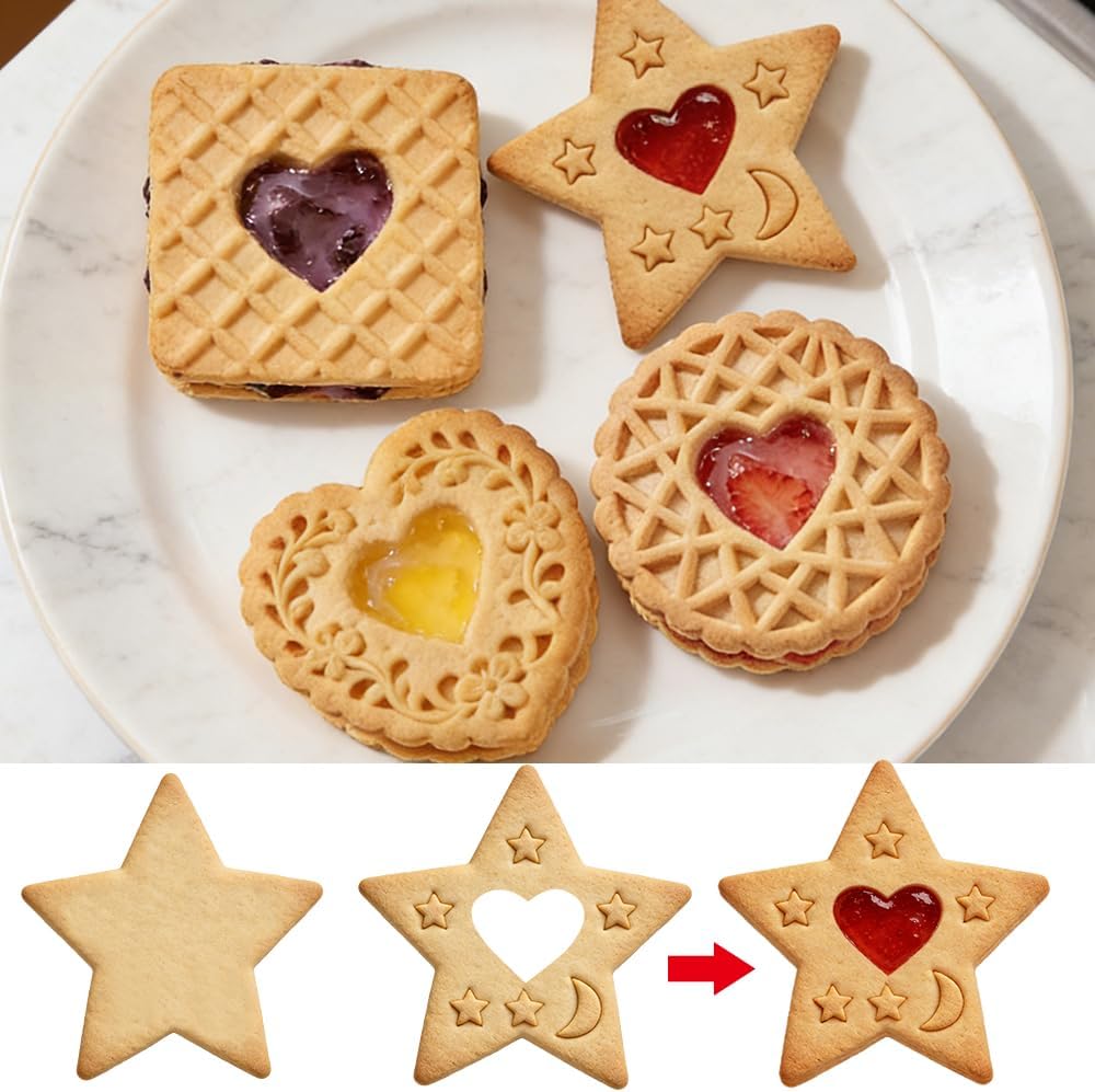 Moldes de galletas 3D en forma de corazón para hornear