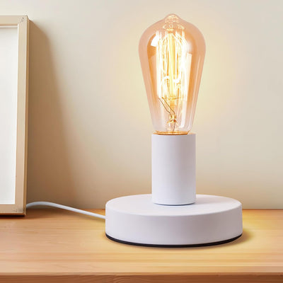 Base lámpara mesa E26/E27 cerámica vintage con interruptor