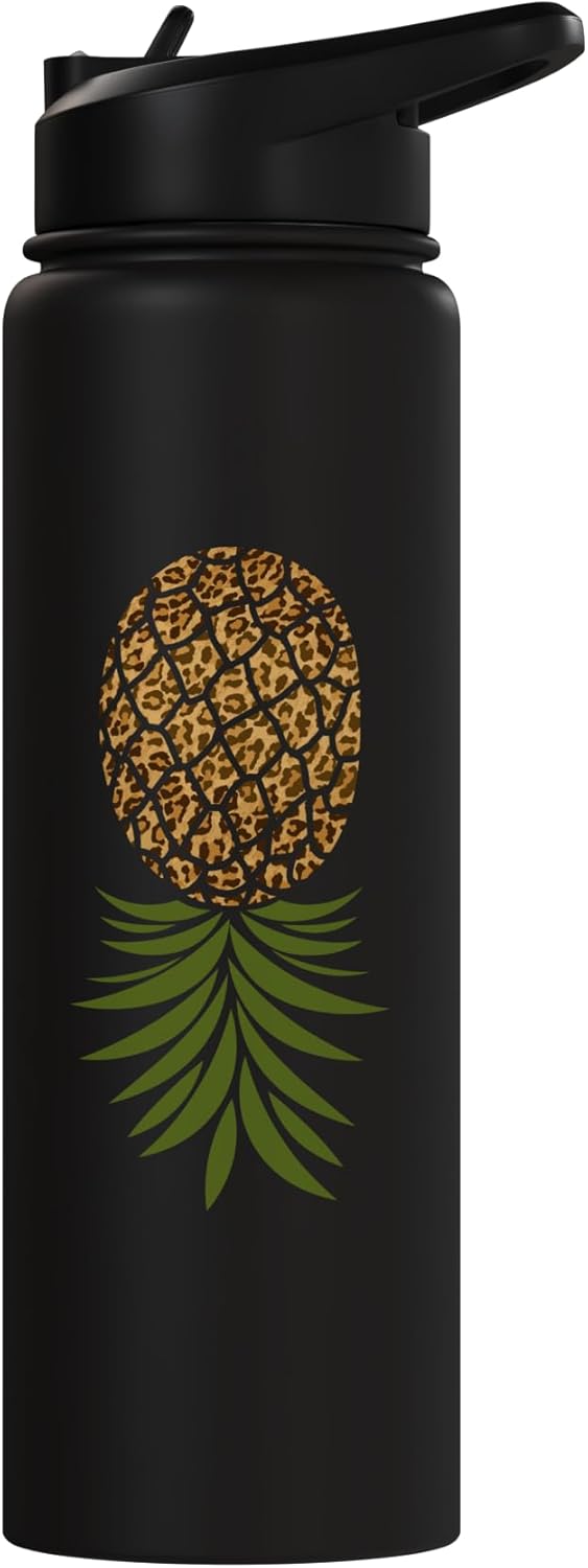Vaso térmico acero inox con estampado leopardo